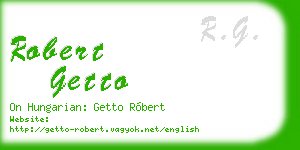 robert getto business card