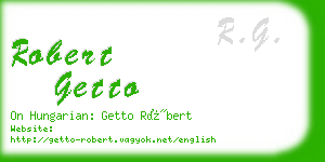 robert getto business card